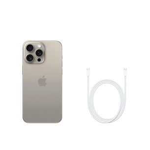 Apple iPhone 15 Pro Max, 256 GB, Natural Titanium - Išmanusis telefonas