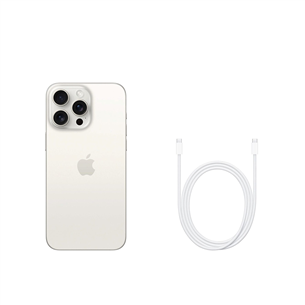 Išmanusis telefonas Apple iPhone 15 Pro Max, 512 GB, White Titanium Prekė - MU7D3PX/A