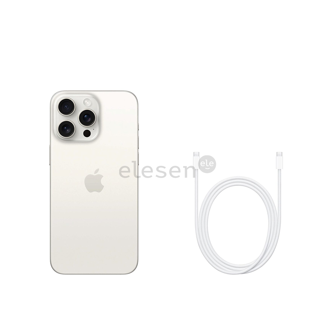 Išmanusis telefonas Apple iPhone 15 Pro Max, 512 GB, White Titanium Prekė - MU7D3PX/A