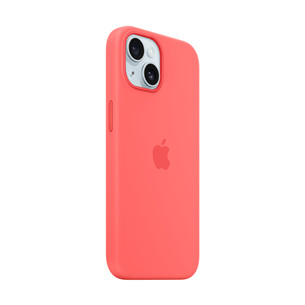 Apple Silicone Case with Magsafe, iPhone 15, guava - Case Item - MT0V3ZM/A