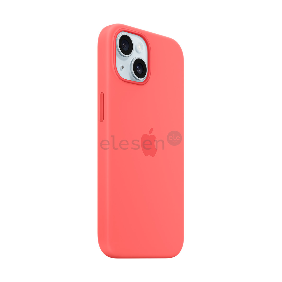 Apple Silicone Case with Magsafe, iPhone 15, guava - Case Item - MT0V3ZM/A