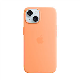 Dėklas Apple Silicone Case with Magsafe, iPhone 15, orange sorbet Prekė - MT0W3ZM/A MT0W3ZM/A