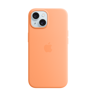 Apple Silicone Case with Magsafe, iPhone 15, оранжевый - Чехол Товар - MT0W3ZM/A MT0W3ZM/A