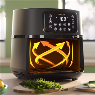 Philips Airfryer 5000 series XXL Connected, 7,2 L, 2000 W, black - Gruzdintuvė Prekė - HD9285/93