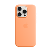 Apple Silicone Case with Magsafe, iPhone 15 Pro, orange sorbet - Case Item - MT1H3ZM/A