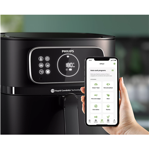 Gruzdintuvė Philips 7000 XXL Airfryer Combi Connected, 8,3 L, 2200 W, black
