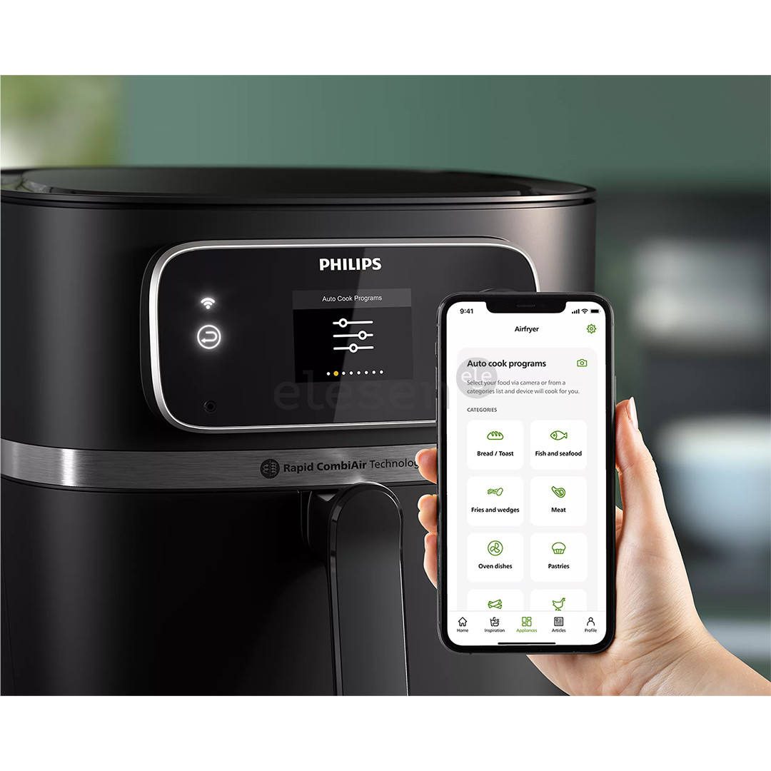 Philips 7000 XXL Airfryer Combi Connected, 8,3 L, 2200 W, juoda - Karšto oro gruzdintuvė