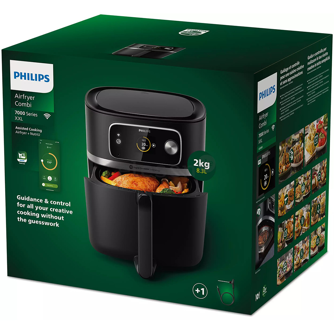 Philips 7000 XXL Airfryer Combi Connected, 8,3 L, 2200 W, juoda - Karšto oro gruzdintuvė