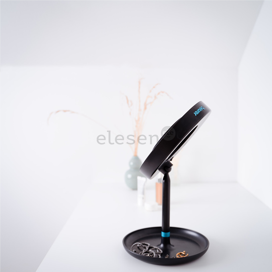 Beurer, juodas - Kosmetinis veidrodis su apšvietimu