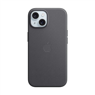 Dėklas Apple FineWoven Case with MagSafe, iPhone 15, black Prekė - MT393ZM/A MT393ZM/A