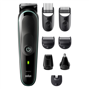 Braun Series 3, Wet & Dry, 8-in-1, juoda/žalia - Plaukų kirpimo mašinėlė