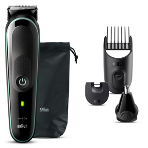 Braun Series 3, Wet & Dry, 8-in-1, juoda/žalia - Plaukų kirpimo mašinėlė