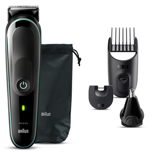 Skustuvas Braun Series 3, Wet & Dry, 8-in-1, black/green Prekė - MGK3441