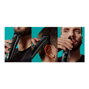 Braun Series 3, Wet & Dry, 8-in-1, juoda/žalia - Plaukų kirpimo mašinėlė