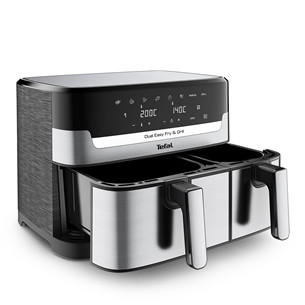 Tefal Dual Easy Fry & Grill Air Fryer, 8,3 l, nerūdijantis plienas - Karšto oro gruzdintuvė