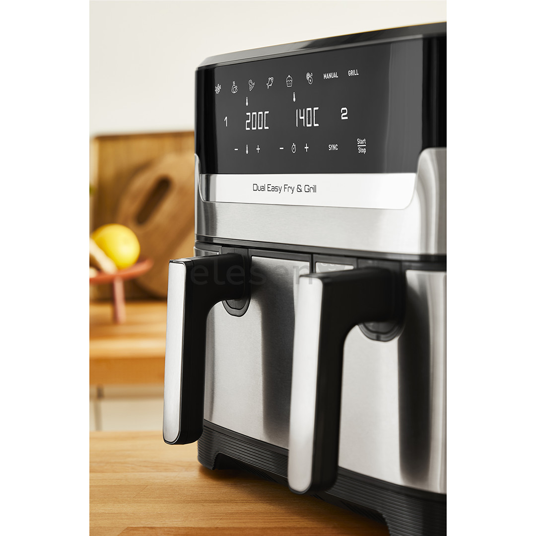 Tefal Dual Easy Fry & Grill Air Fryer, 8,3 l, nerūdijantis plienas - Karšto oro gruzdintuvė
