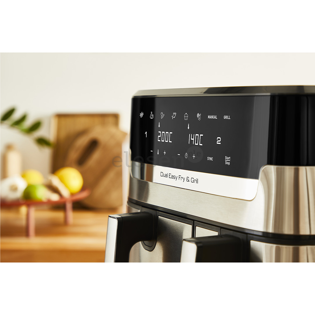 Tefal Dual Easy Fry & Grill Air Fryer, 8,3 l, nerūdijantis plienas - Karšto oro gruzdintuvė