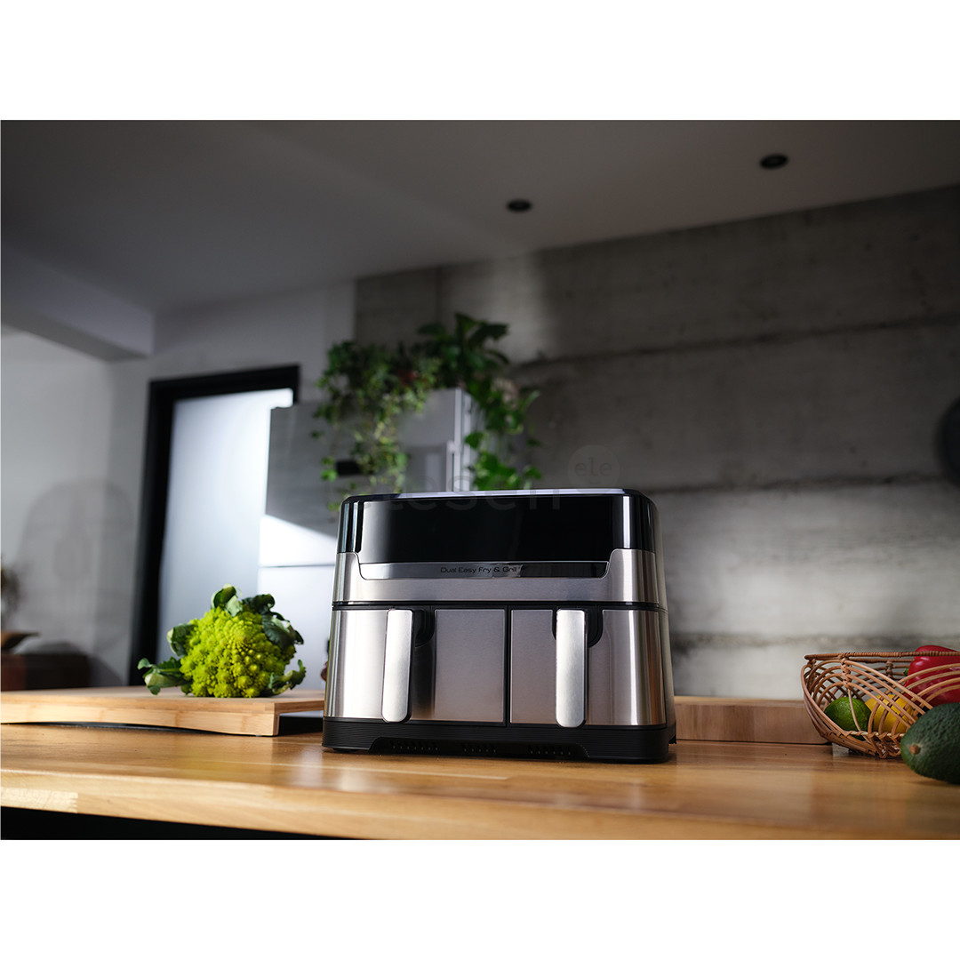 Tefal Dual Easy Fry & Grill Air Fryer, 8,3 l, nerūdijantis plienas - Karšto oro gruzdintuvė