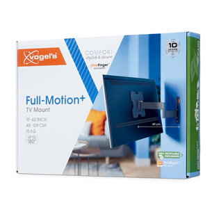 Vogel's Full-Motion, 19"-43", juodas - Televizoriaus laikiklis Prekė - TVM3243