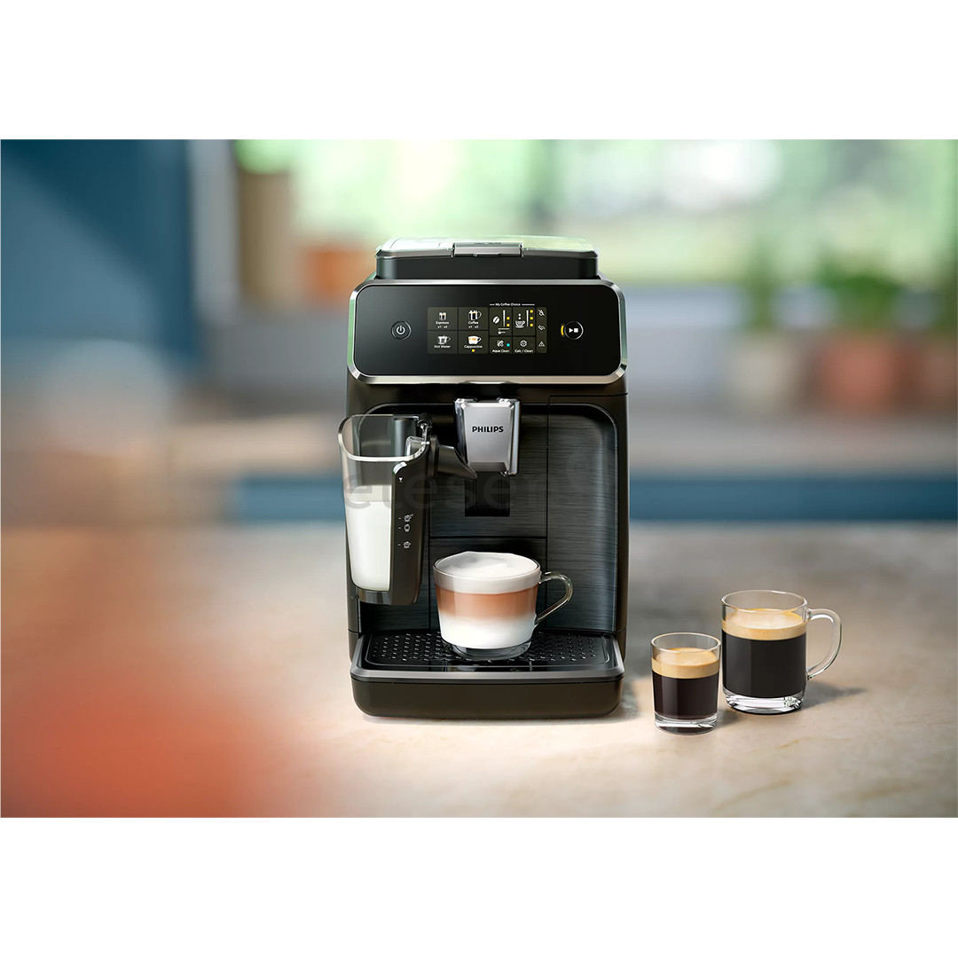 Kavos aparatas Philips LatteGo Series 2300, glossy black