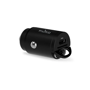 Puro Mini Car Charger, 2x USB-C, 30W, black - Car charger Item - FCMCHUSBCC30WBLK