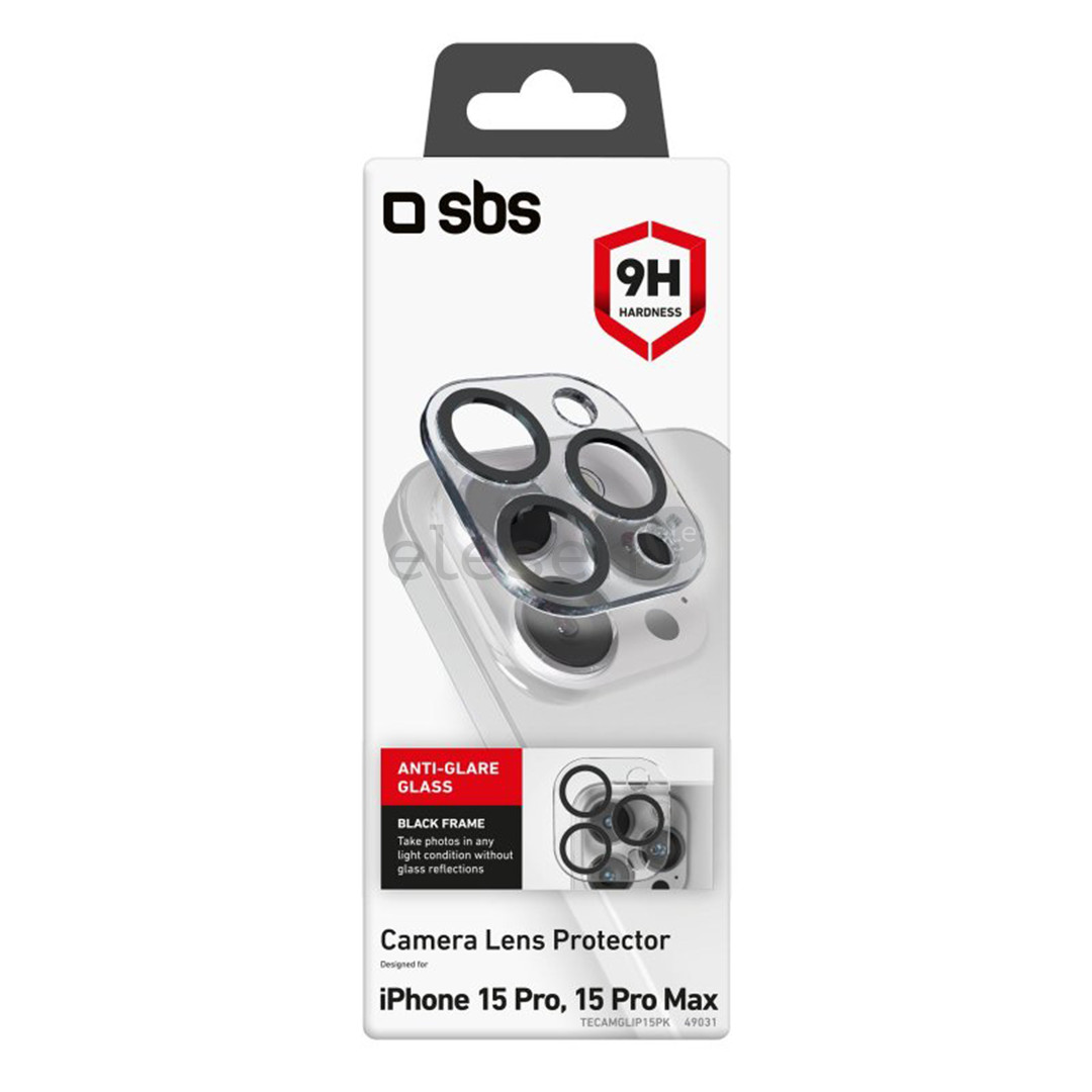 SBS Camera Lens Protector, iPhone 15 Pro/Pro Max - Защитное стекло для объективов камеры Товар - TECAMGLIP15PK