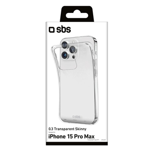 Dėklas SBS Skinny cover, iPhone 15 Pro Max, transparent Prekė - TESKINIP1567PT