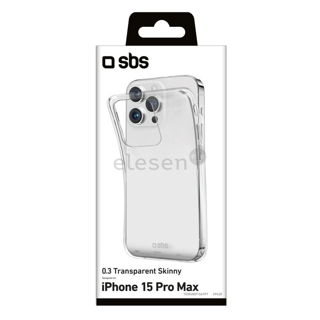 SBS Skinny cover, iPhone 15 Pro Max, transparent - Smartphone cover Item - TESKINIP1567PT