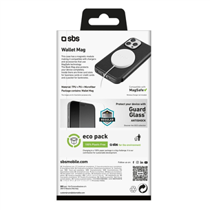 Dėklas SBS Wallet Mag Case, iPhone 15 Pro, black Prekė - TEBKMAGSFIP1561PK