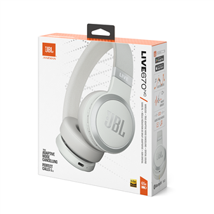 JBL Live 670NC, adaptive noise-cancelling, white - Belaidės ausinės Prekė - JBLLIVE670NCWHT