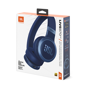 Belaidės ausinės JBL Live 670NC, adaptive noise-cancelling, blue Prekė - JBLLIVE670NCBLU
