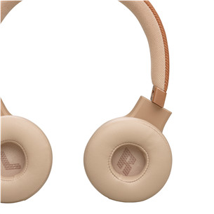 JBL Live 670NC, адаптивное шумоподавление, бежевый - Накладные беспроводные наушники
