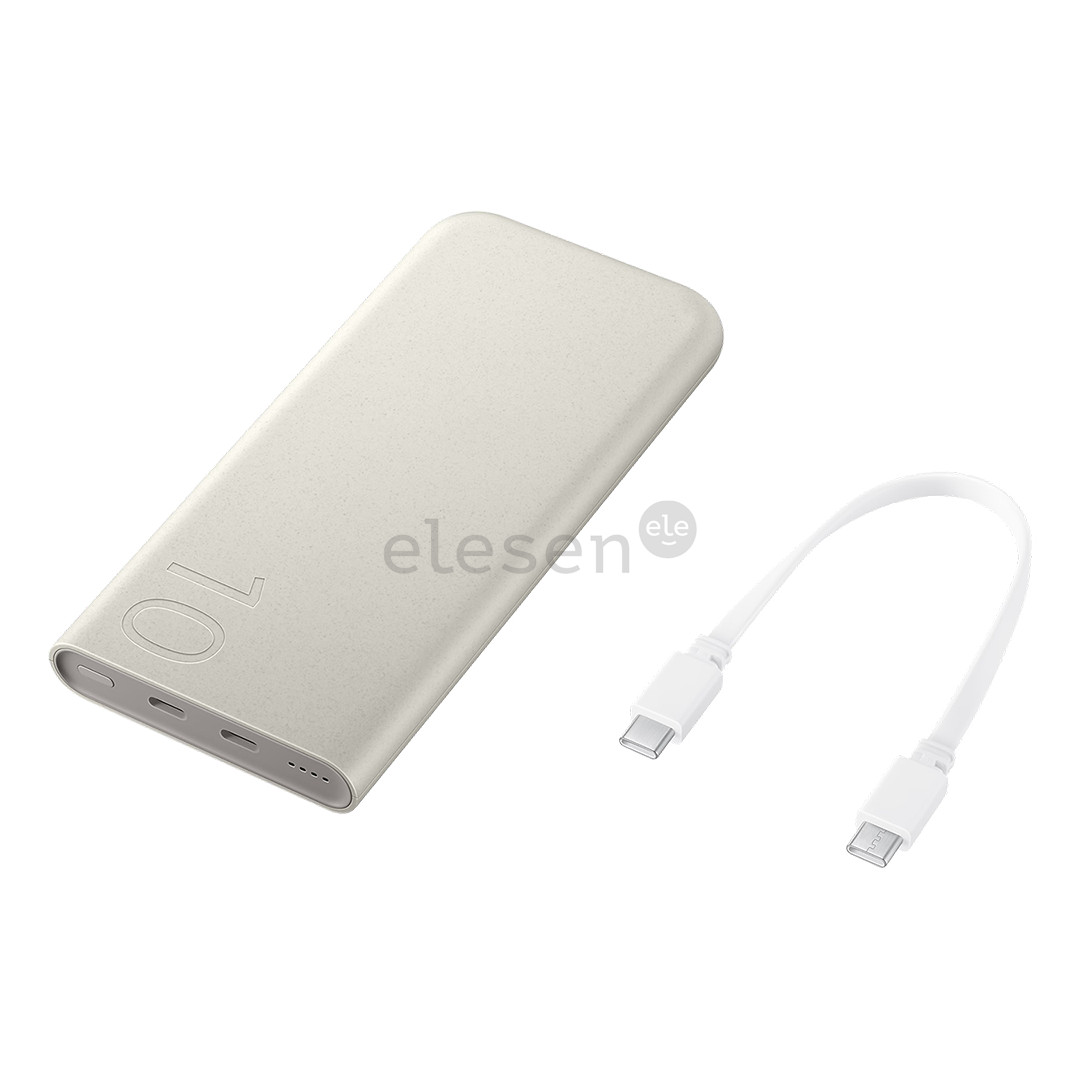 Išorinė baterija Samsung Battery Pack, 10 000 mAh, 25 W, 2x USB-C, beige Prekė - EB-P3400XUEGEU