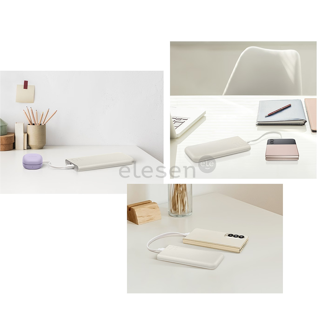 Išorinė baterija Samsung Battery Pack, 10 000 mAh, 25 W, 2x USB-C, beige Prekė - EB-P3400XUEGEU