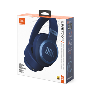 Ausinės JBL Live 770NC, adaptive noise-cancelling, blue, belaidės Prekė - JBLLIVE770NCBLU