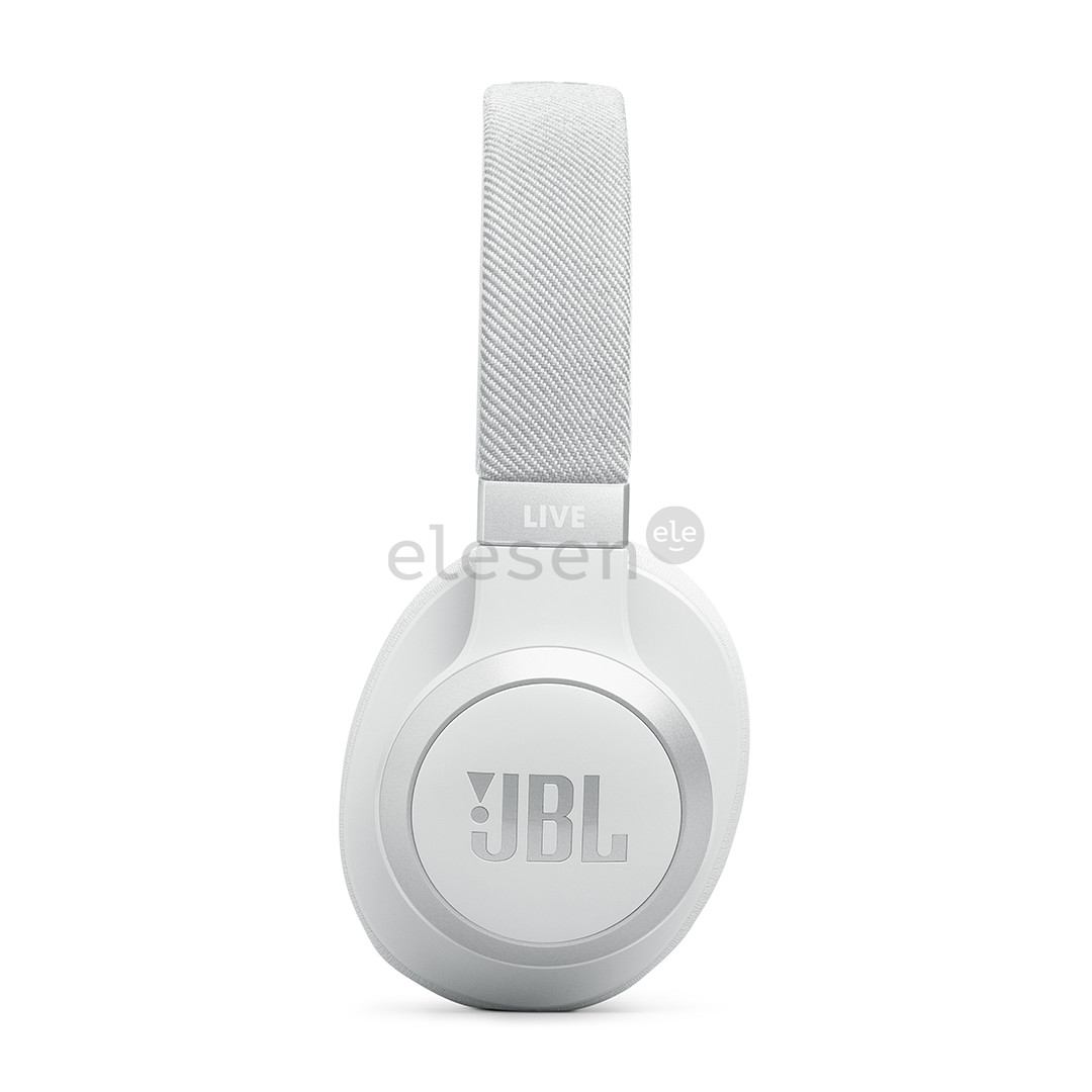 JBL Live 770NC, адаптивное шумоподавление, белый - Полноразмерные беспроводные наушники