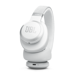 JBL Live 770NC, adaptive noise-cancelling, white - Ausinės, belaidės Prekė - JBLLIVE770NCWHT