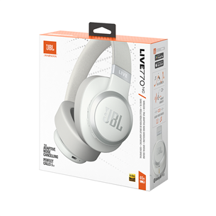 JBL Live 770NC, adaptive noise-cancelling, white - Ausinės, belaidės Prekė - JBLLIVE770NCWHT