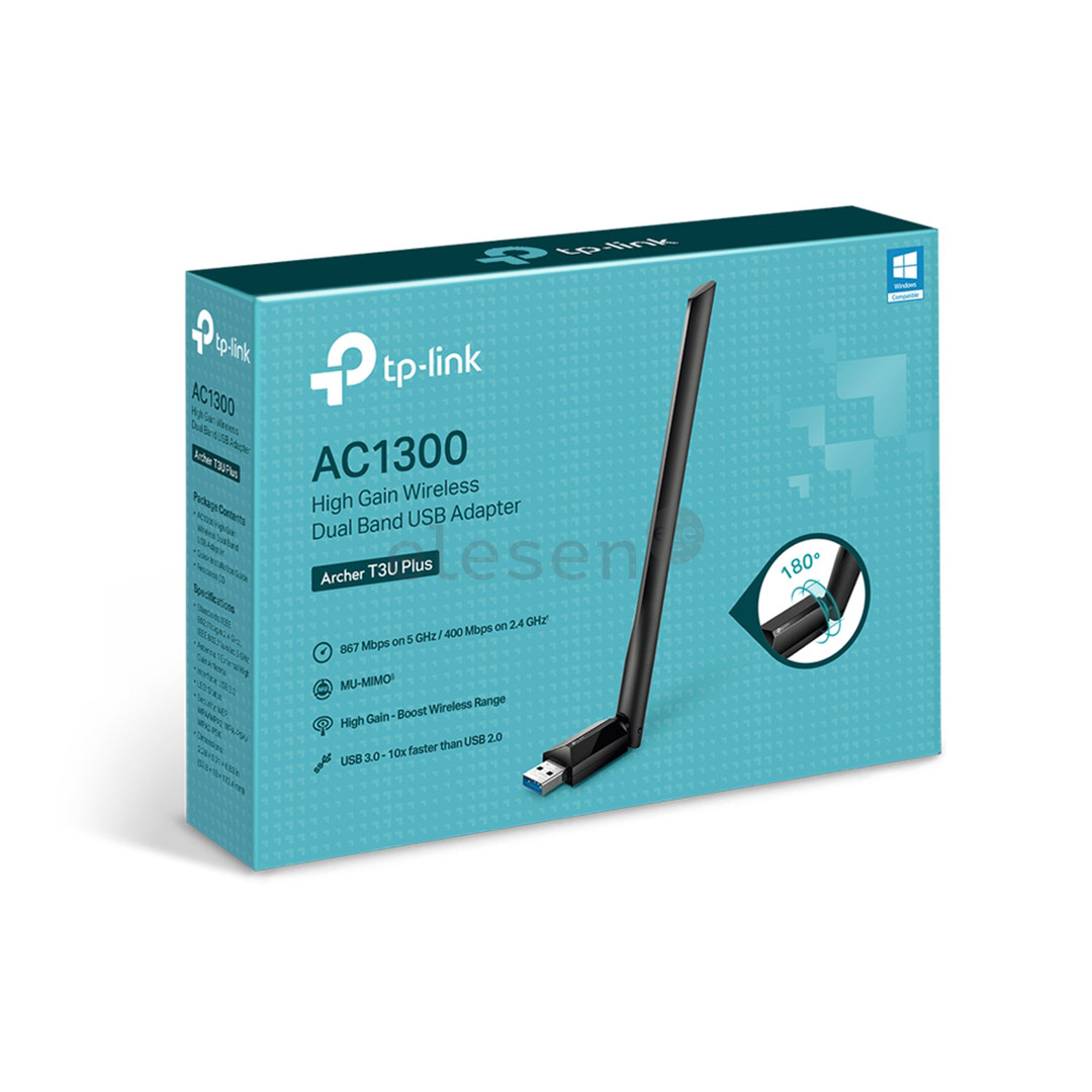 TP-Link Archer T3U Plus AC1300, Dual Band, black - USB WiFi adapter