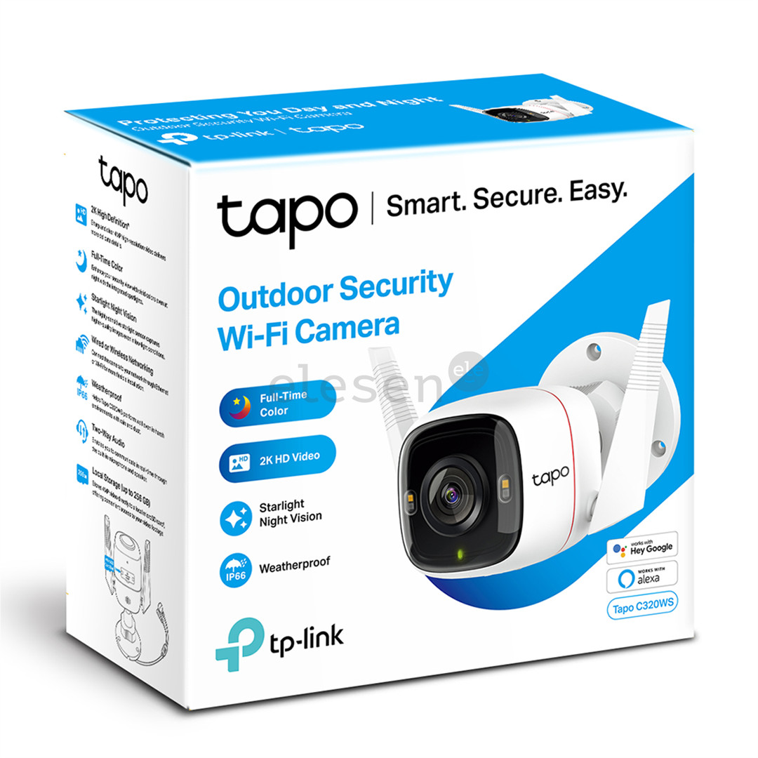 TP-Link Tapo C320WS, 2K, WiFi, LAN, white - Outdoor security camera