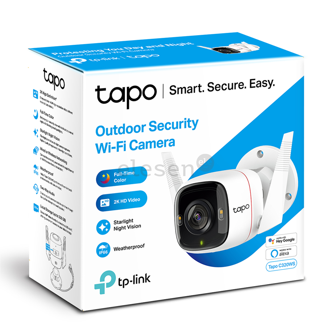 TP-Link Tapo C320WS, 2K, WiFi, LAN, white - Outdoor security camera
