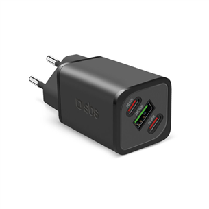 SBS GaN charger with Power Delivery, 65 Вт, черный - Адаптер питания Товар - TETRGANUSB2C65W TETRGANUSB2C65W