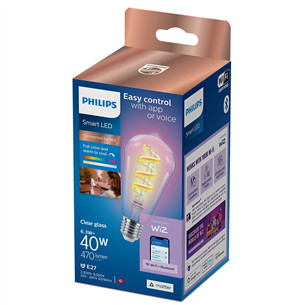 Philips WiZ LED Smart Bulb, 40 W, E27, RGB - Smart light Item - 929003267321