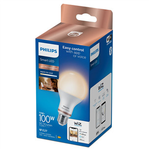 Philips WiZ LED Smart Bulb, 100 W, E27, white - Smart light Item - 929002449621
