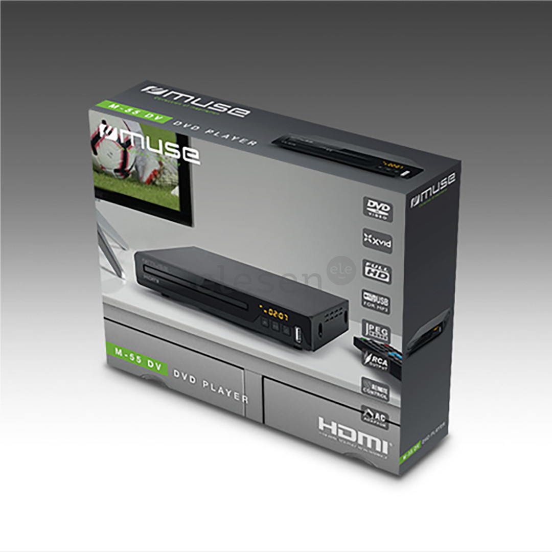 DVD grotuvas Muse M-55 DV, HDMI, USB, black Prekė - M-55DV