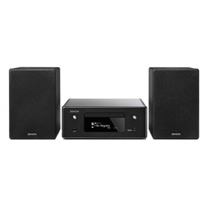 Denon CEOL N10 imtuvas, Denon N10 garso kolonėlės, juodas - Muzikinis centras RCDN10BKE2+SCN10BKEM