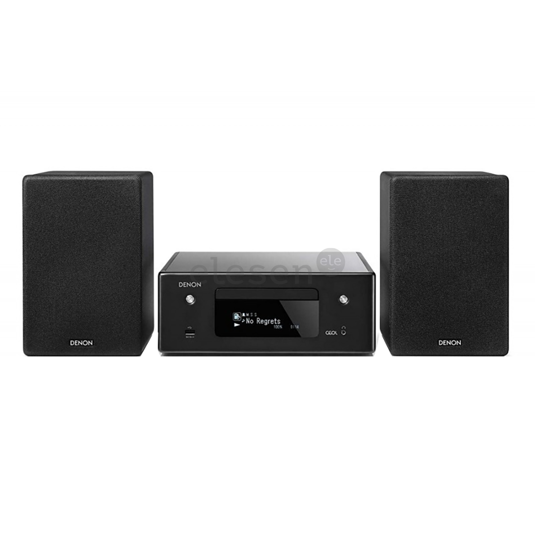 Denon CEOL N10 imtuvas, Denon N10 garso kolonėlės, juodas - Muzikinis centras