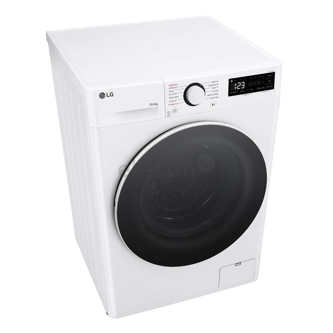 LG, 10 kg / 6 kg, depth 56.5 cm, 1400 rpm - Washer-Dryer Combo