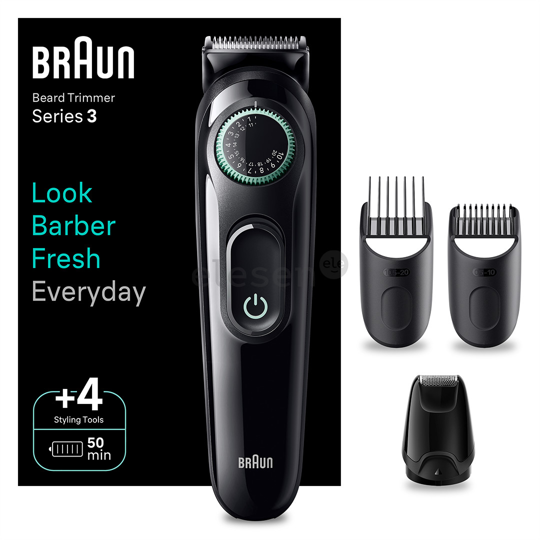 Braun Series 3 Beard Trimmer, juoda - Barzdaskutė