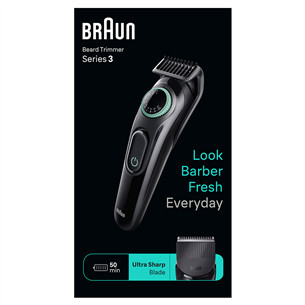 Braun Series 3 Beard Trimmer, juoda - Barzdaskutė